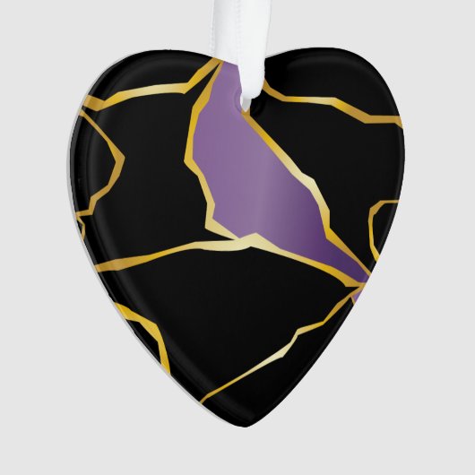 Kintsugi Amethyst Accents Ornament (voorkant)