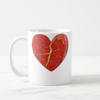 Kintsugi Art Kintsukuroi Heart Japan Wabi Sabi Koffiemok