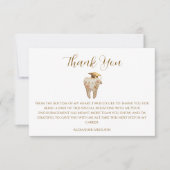 Kintsugi Floral Tooth Graduation Party Bedankkaart (Voorkant)