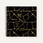 Kintsugi Gold Black Japanse productnaam Notitieboek (Voorkant)