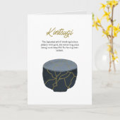 Kintsugi Golden Joinery Enmoegement Kaart (Gele Bloem)