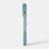 💙 Kintsugi Gouden Barsten ✨ Blauwe Waterdruppels� iPhone Hoesje (Linkerkant)