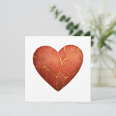 Kintsugi-hart Kaart (Staand voorkant)