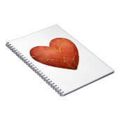 Kintsugi-hart uitnodiging notitieboek (Rechterzijde)