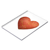 Kintsugi-hart uitnodiging notitieboek (Linkerzijde)