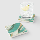 Kintsugi Jade en Marmer Stenen Onderzetter (Zijkant)