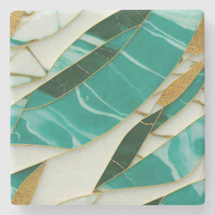 Kintsugi Jade en Marmer Stenen Onderzetter