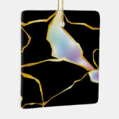 Kintsugi met Multicolor Jewel Tone Keramisch Ornament (Rechts)