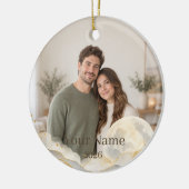 Kintsugi Moon Custom Photo Ornament (Links)