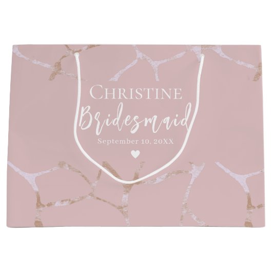 Kintsugi Pattern Bridesmaid Bedankt Groot Cadeauzakje (Voorkant)