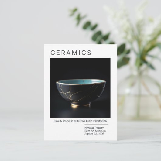 Kintsugi Pottery Post Kaart (Staand voorkant)