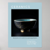 Kintsugi Pottery Poster Series | Bleek blauw (Voorkant)