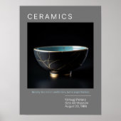 Kintsugi Pottery Poster Series | Grijs (Voorkant)