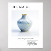 Kintsugi Pottery Poster Series | wit (Voorkant)