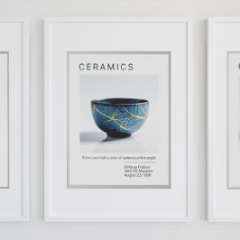 Kintsugi Pottery Poster Series | wit