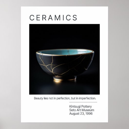 Kintsugi Pottery Poster Series | wit (Voorkant)