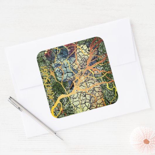 Kintsugi - reparierte Identität Vierkante Sticker (Envelop)