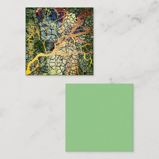 Kintsugi - reparierte Identität Vierkante Visitekaartje (Voorkant / Achterkant)