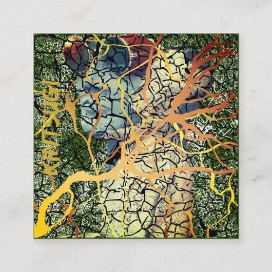 Kintsugi - reparierte Identität Vierkante Visitekaartje (Voorkant)