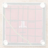 Kintsugi rood gezicht glazen onderzetter (Achterkant)