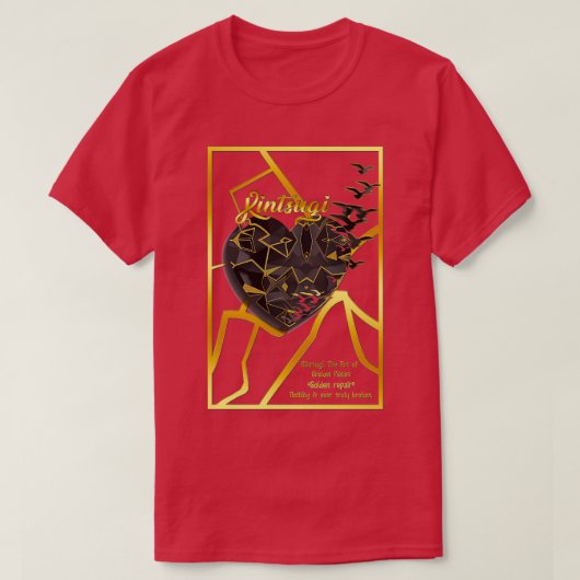 Kintsugi The Art of Broken Pieces T-shirt (Design voorkant)