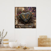 Kintsugi Vlindermuurkunst Genezing Poster (Keuken)