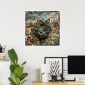 Kintsugi Vlindermuurkunst Genezing Poster (Thuiskantoor)