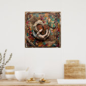 Kintsugi Vlindermuurkunst Genezing Poster (Keuken)