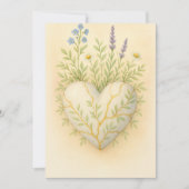 Kintsugi Wildflower Heart Watercolor Bedankkaart (Voorkant)