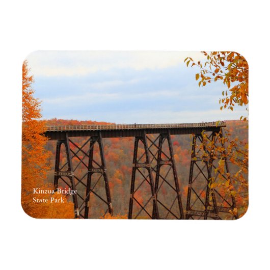 Kinzua Bridge Colorful Herfst Scene Souvenir Fridg Magneet (Horizontaal)