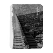 Kinzua Bridge Skywalk B&W Autumn Souvenir Fridge Magneet (Verticaal)
