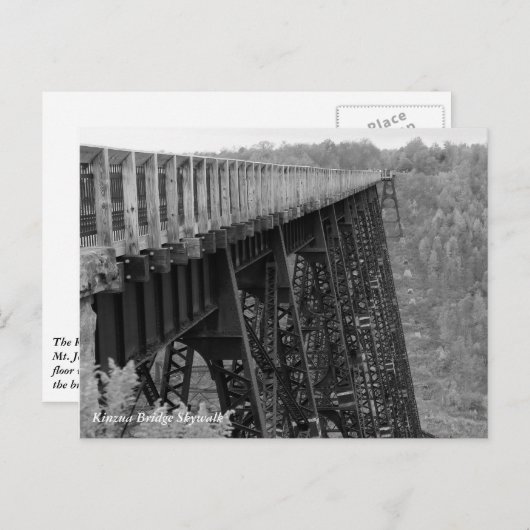 Kinzua Bridge Skywalk Briefkaart (Voorkant / Achterkant)