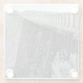 Kinzua Bridge Skywalk Glazen Onderzetter (Achterkant)