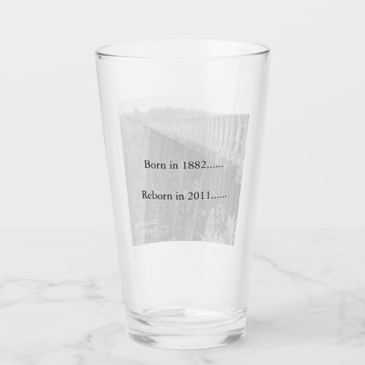 Kinzua Bridge Skywalk Souvenir Glas (Achterkant)
