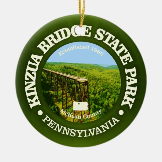 Kinzua Bridge SP Keramisch Ornament (Voorkant)