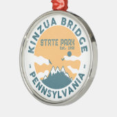 Kinzua Bridge State Park Pa Retro  Metalen Ornament (Links)