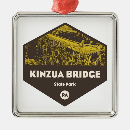 Kinzua Bridge State Park, Pennsylvania Metalen Ornament (Voorkant)