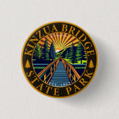 Kinzua Bridge State Park Pennsylvania Retro Badge Ronde Button 3,2 Cm (Voorkant)