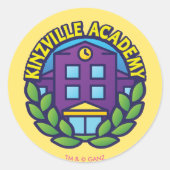 Kinzville Academy Logo Ronde Sticker (Voorkant)