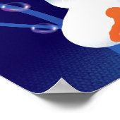 Kio vis in watermuur kunst poster (Hoek)