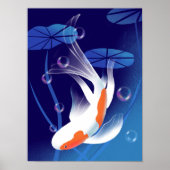 Kio vis in watermuur kunst poster (Voorkant)