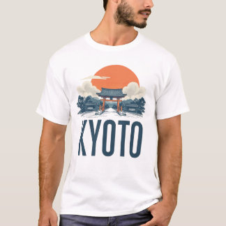 Kioto Skyline – Japanse Torii & Sun T-shirt