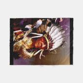 "Kiowa Chief" original art Fleece Deken (Voorkant (Horizontaal))