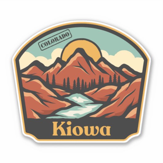 Kiowa, Colorado Sticker (Voorkant)
