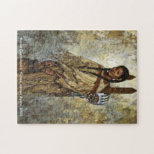 Kiowa Cradleboard, inheemse Amerikaanse vrouwelijk Legpuzzel (Horizontaal)