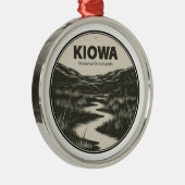 Kiowa National Grasslands Stream Metalen Ornament (Rechts)