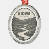 Kiowa National Grasslands Stream Metalen Ornament (Links)