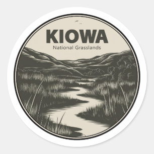Kiowa National Grasslands Stream Ronde Sticker