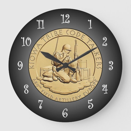 Kiowa Tribe Code Talkers Bronzen Medaille ~ Grote Klok (Voorkant)