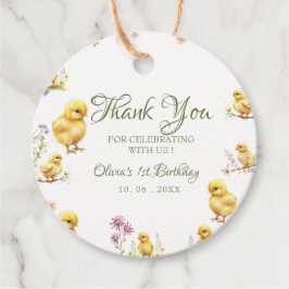 Kip 1e verjaardag Boerderij Bedankt Verjaardag Bedankjes Labels